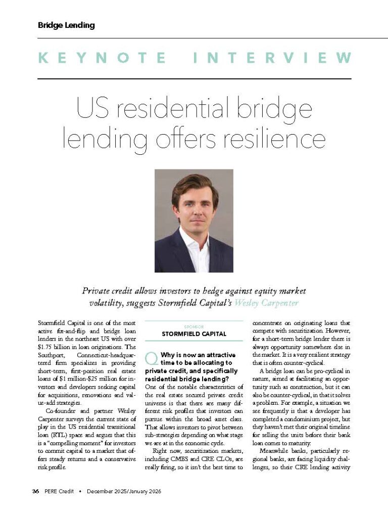 US Residential Bridge Lending Offers Resilience — Stormfield Insights December 2025