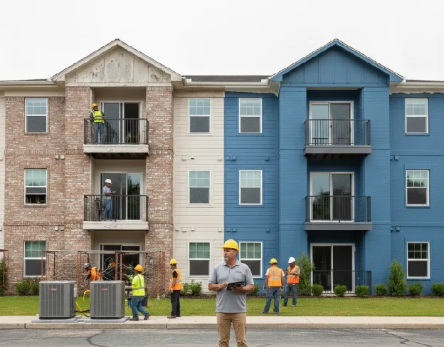 Multifamily apartment building representing value-add real estate investing opportunities